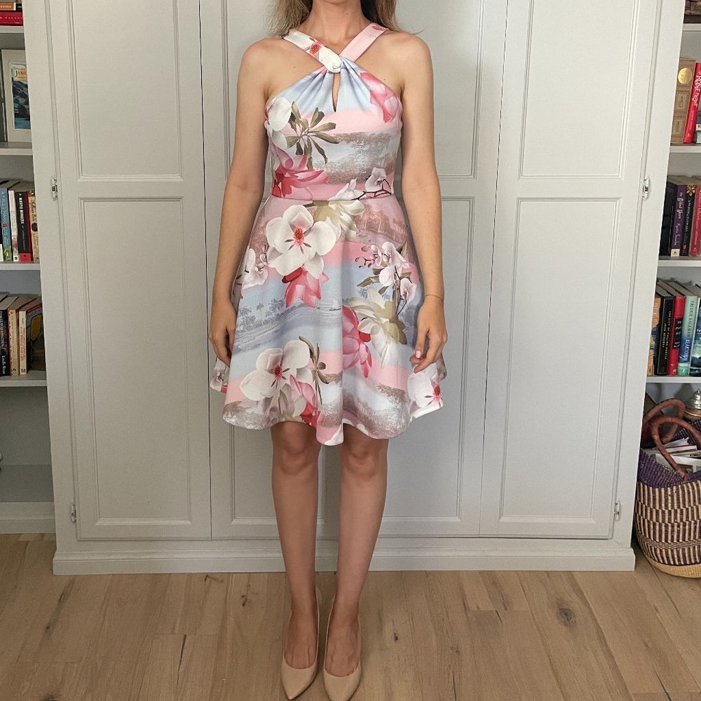 Ted Baker Floral Skater Dress Size 1